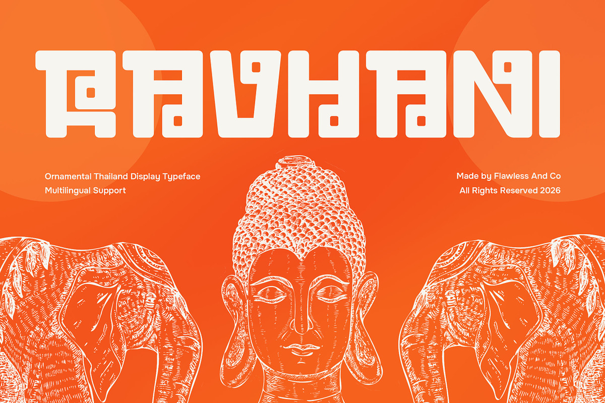 Ravhani - Thailand Display Font, a Sans Serif Font by Flawless And Co (Photo 1 of 10)