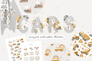 Cars Kids Collection, a Transportation Illustration by tatiletters