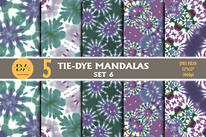 Tie Dye Mandalas Set 6