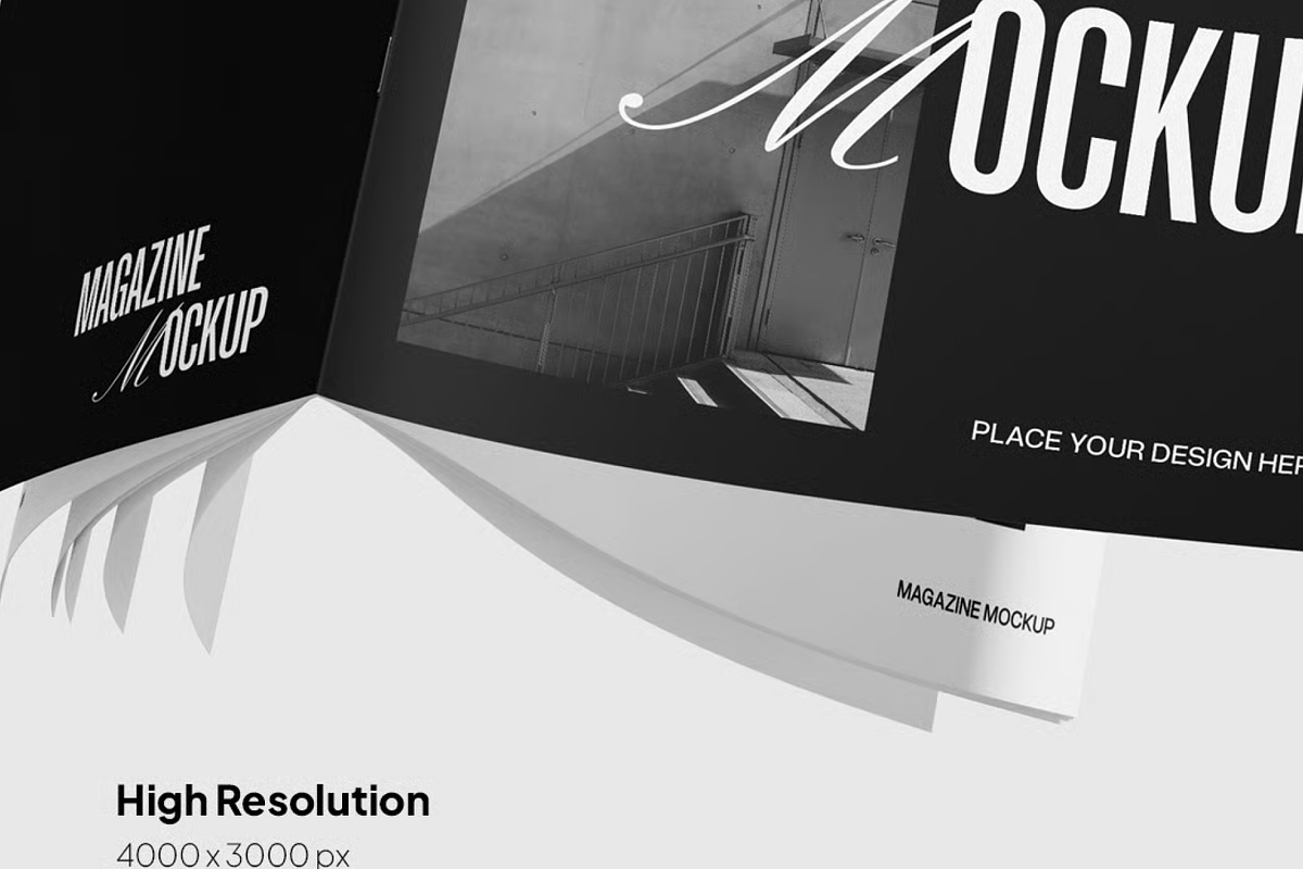 A4 Magazine Mockup, a Books & Magazine Mockup by graphicsauce