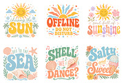 Boho Retro Summer Beach PNG Bundle, an Illustration by Dream Creation (Thumbnail 4 of 6)