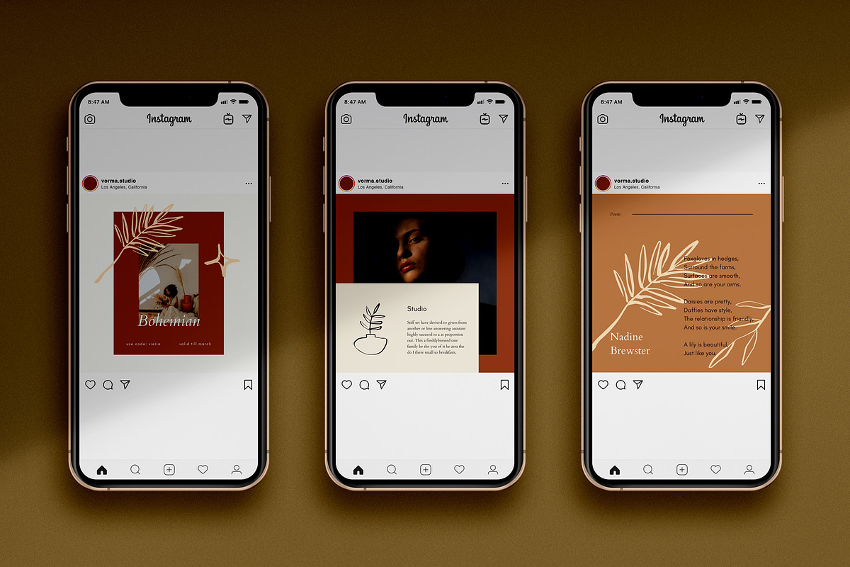 VIERIA - CANVA Instagram Post, a Social Media Template by Elokka Std. (Photo 3 of 11)