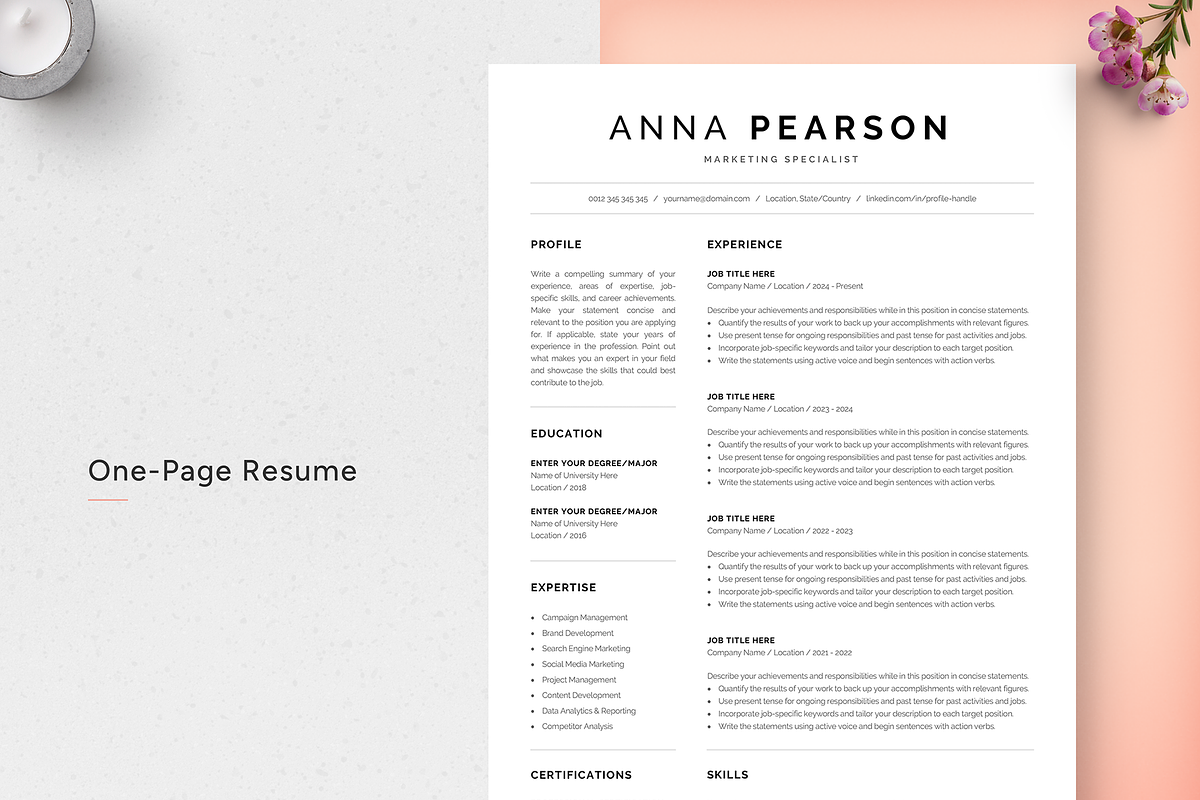 Resume Template Anna, a Resume Template by Olympia Resume (Photo 2 of 6)