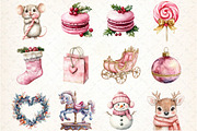 Kawaii Coquette Christmas Clipart Bu, an Illustration by DreamCafeArt (Thumbnail 3 of 4)