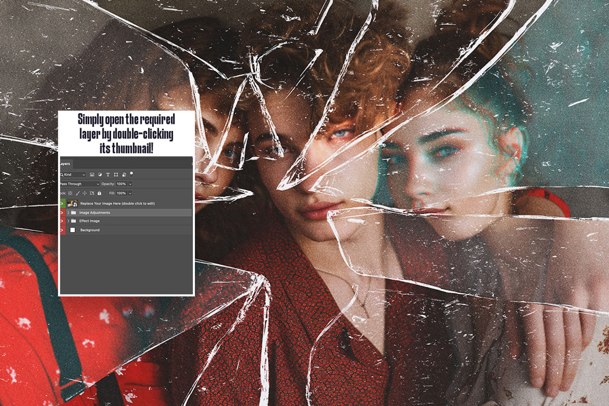 Broken Glass Pieces Photo Effect, a Layer Style Add-On by iDoodle Studio (Photo 4 of 5)