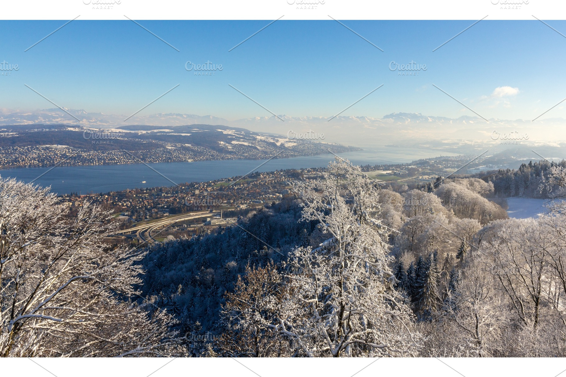 View of Limmat valley from Uetliberg mountain - Zurich, Switzerl, a Nature Photo by Leonid Andronov