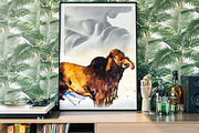Powerful Bulls: Clipart Vol. 3, an Animal Illustration by FineArt (Thumbnail 3 of 7)