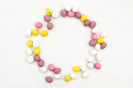 Easter Egg Wreath Flat Lay