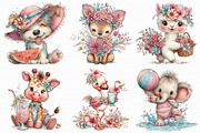 Whimsical Summer Animal Clipart, an Icon by Libby Wishes (Thumbnail 4 of 5)