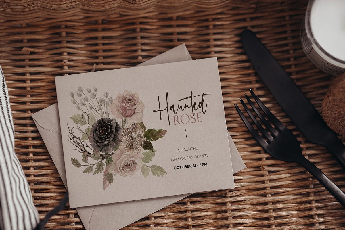 Watercolor Clipart - Haunted Rose, a Decorative Illustration by Beigetime (Photo 6 of 12)