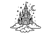 Fantasy Castle Cloud Moon Bundle, an Object Illustration by Gaye Art (Thumbnail 23 of 30)