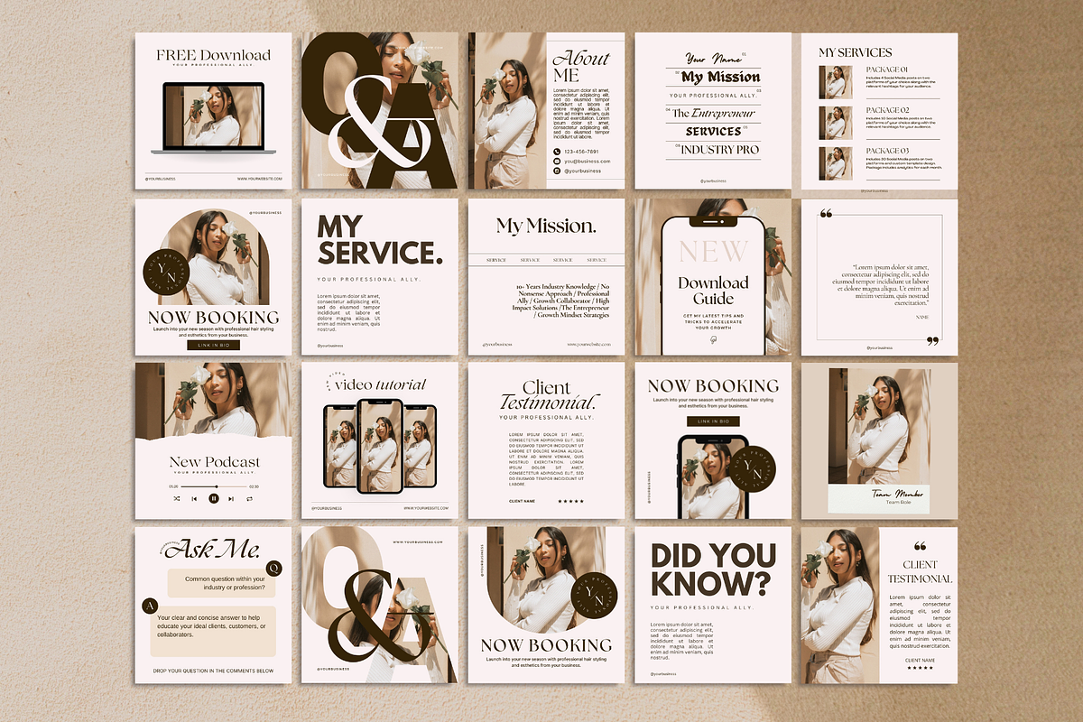 Ecru White Social Media Branding Kit, a Social Media Template by The Flossy Finch (Photo 14 of 18)