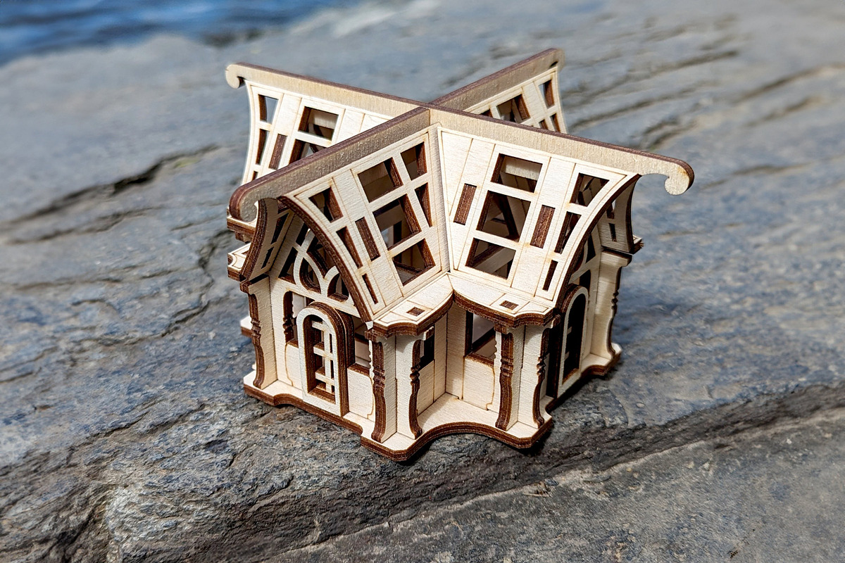 Small 3d Greenhouse - Laser Cut File, an Object Graphic by VectorPainter (Photo 2 of 14)