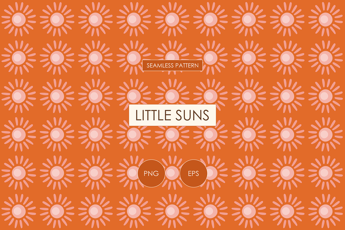 Hand Drawn Suns Seamless Pattern, a Pattern Graphic by HonestiesPrintS (Photo 1 of 3)