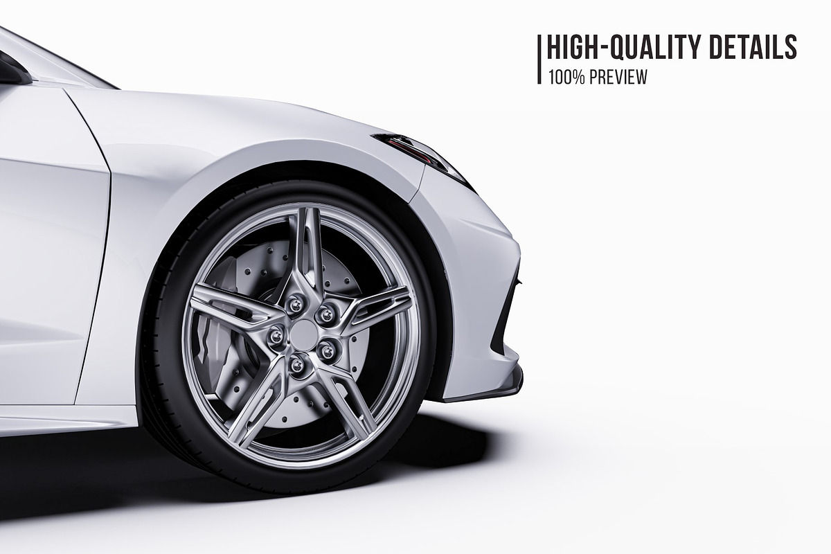 2020 Mid-Engine Supercar Coupe Set, an Advertising Mockup by Halal Graphic Studio (Photo 4 of 12)