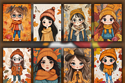 Cute Autumn Fashion Girls books, a Person Illustration by BrandlyTemplate (Thumbnail 2 of 4)