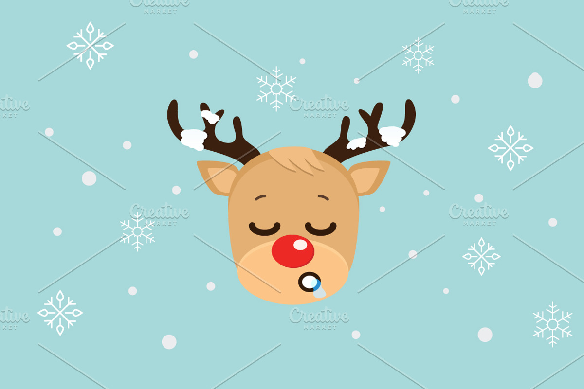 12 Cute Reindeers, an Animal Illustration by lavinialorena (Photo 5 of 5)