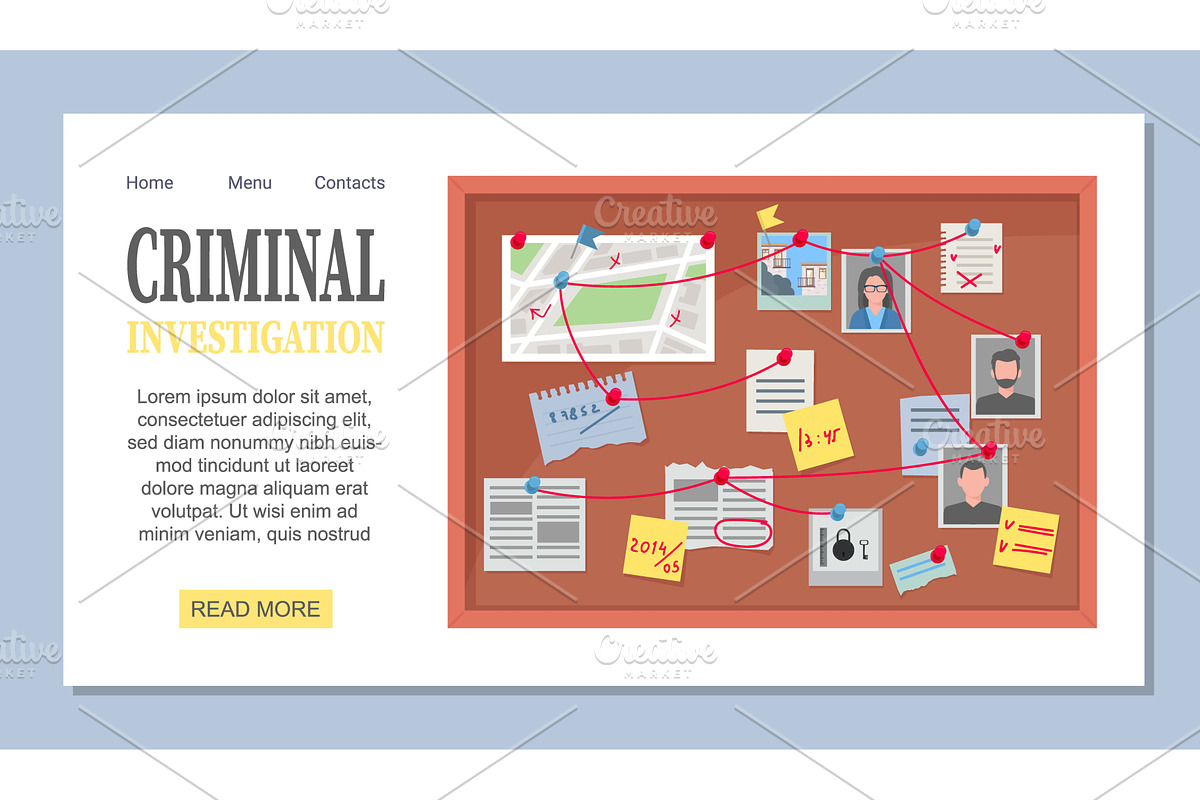 criminal investigation landing, an Illustration by Multigon