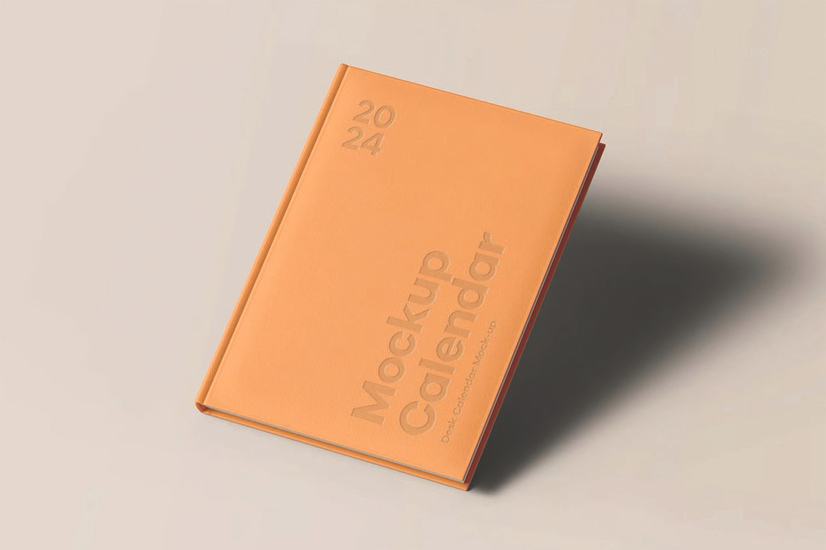 Calendar Book Cover Mockup, an Advertising Mockup by DesignRushMarket (Photo 4 of 13)