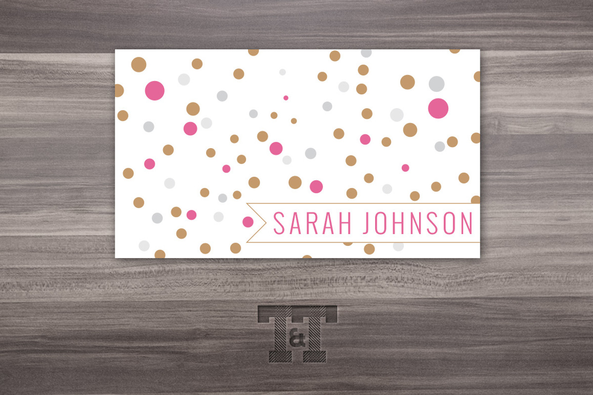 Glam Dots Business Card, a Business Card Template by Twilight & Twine (Photo 3 of 3)