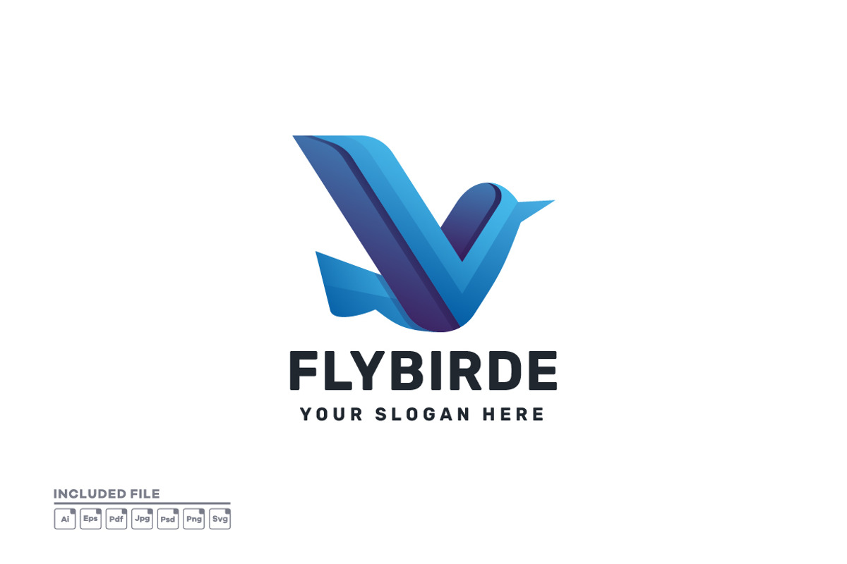Bird Gradient Colorful Logo Design, a Branding & Logo Template by yuanesei