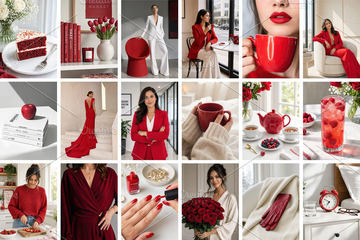 100 Red Aesthetic Stock Photos, a Person Photo by Selenique Studio (Photo 6 of 12)