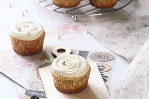 Vanilla cupcakes featuring vanilla, cupcake, and cake