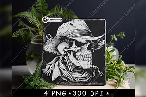 Skull Cowboy Hat Bandana Scarf