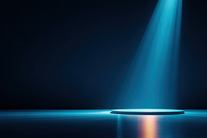 Dramatic blue stage lighting, an Abstract Photo by AlyaAnd