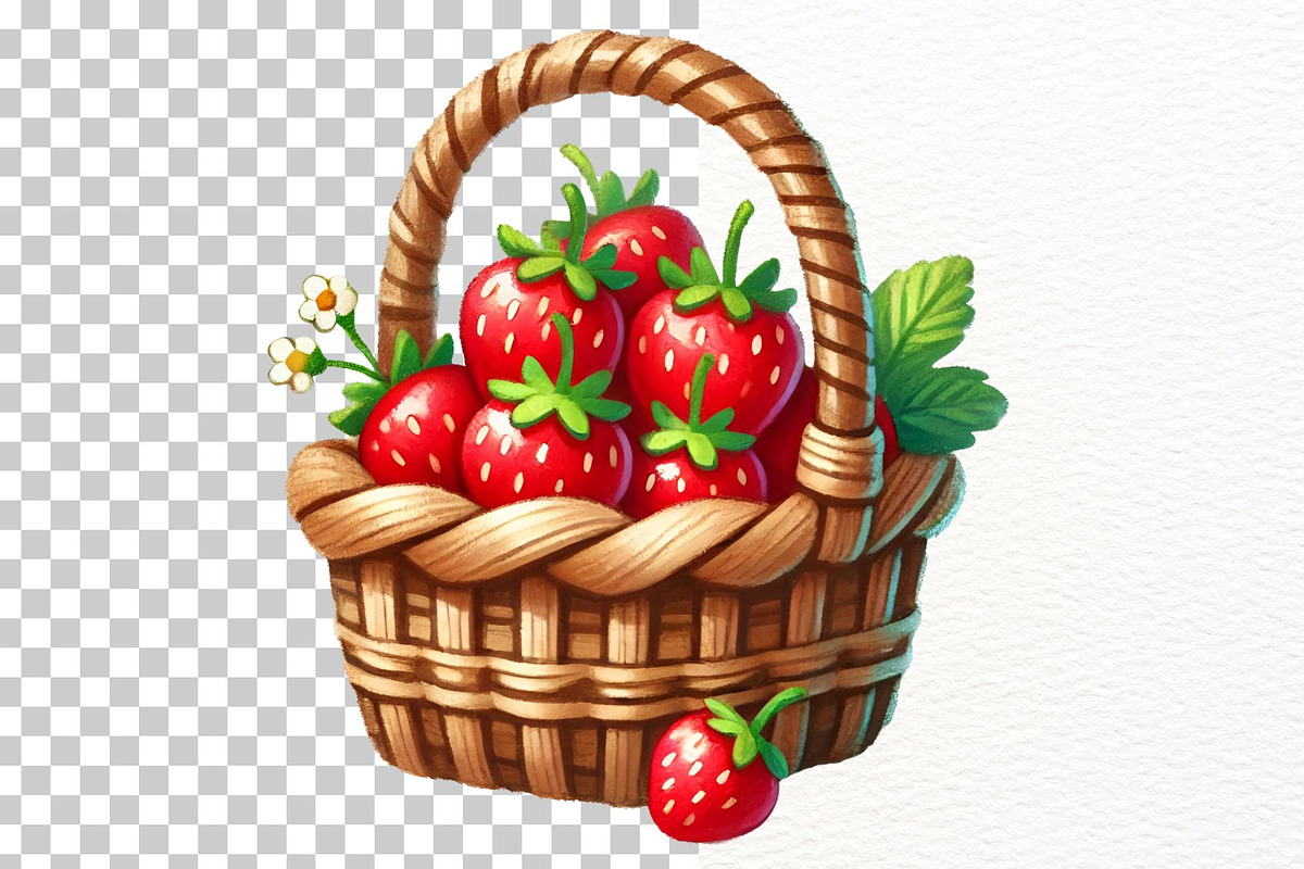 Strawberry Fairy Garden Watercolor, a Person Illustration by Nicolle's Colorful Art (Photo 6 of 6)