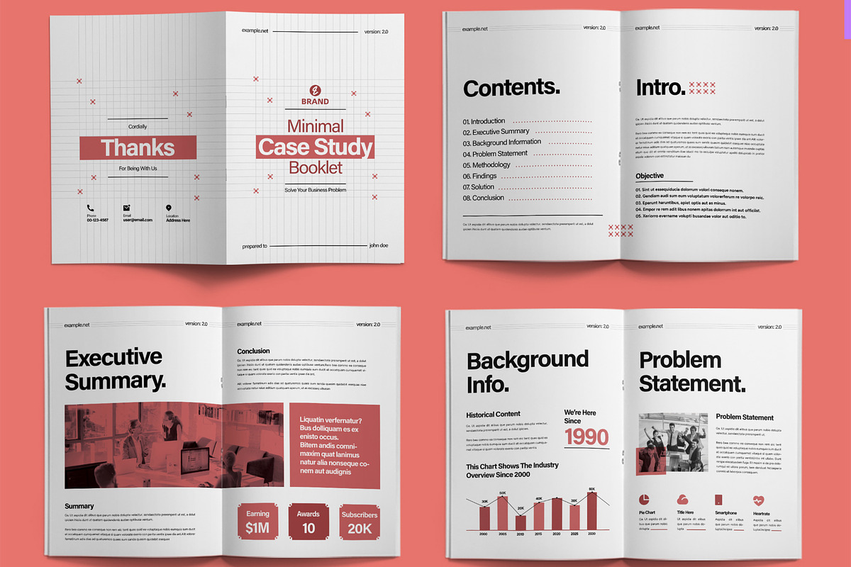 Minimal Case Study Booklet, a Brochure Template by ContestDesign (Photo 2 of 3)