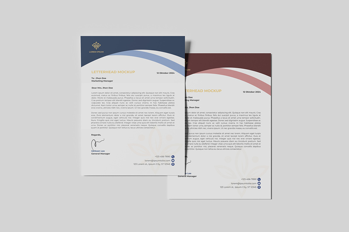 Letterhead Mockup, a Product Mockup by bimockup (Photo 3 of 6)