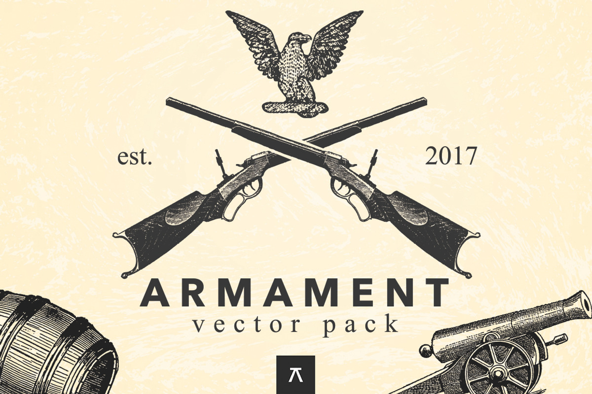 ARMAMENT - Vintage Illustration Pack, a Graphic by AndrewPixel (Photo 1 of 11)