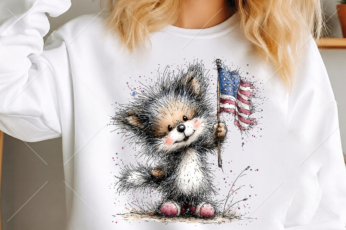 Whimsical 4th Of July Animals PNG, a Seasonal Illustration by Canvas Craft (Photo 5 of 10)