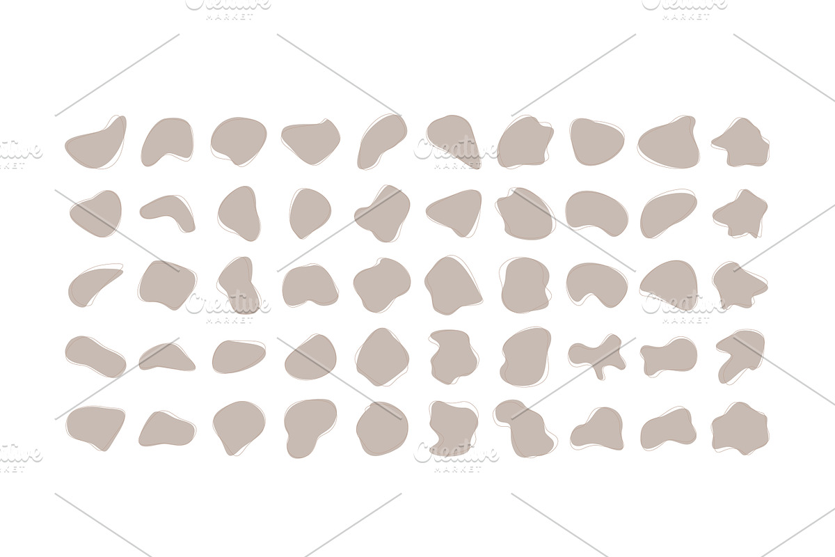 Blobs Fluid Shape Colored 100 Set V1, an Object Graphic by shahsoft (Photo 2 of 4)