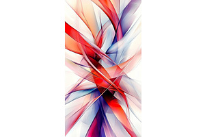 Abstract red and blue fluid swirls, an Illustration by Lermont51