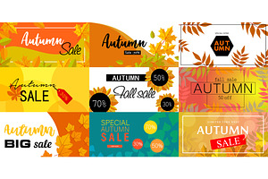 Autumn Sale Fall Season Concept Set,