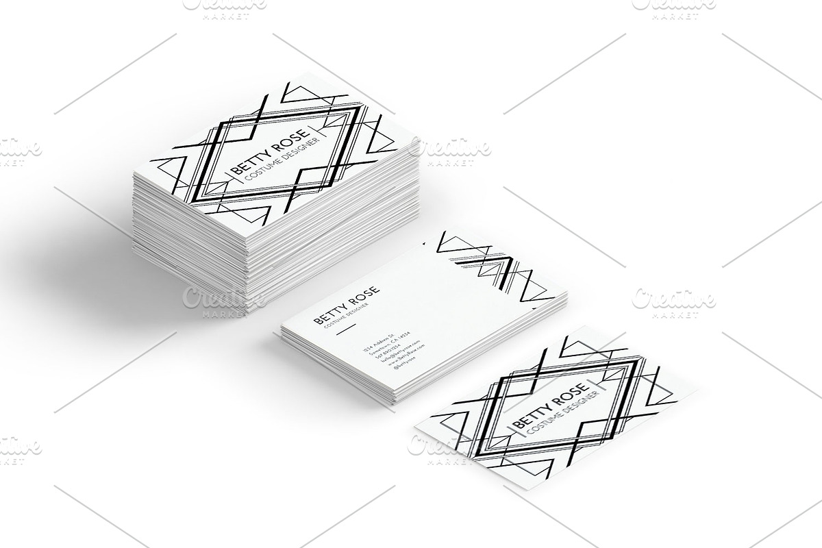 Modern Deco Business Card Templates, a Business Card Template by Nova Donna (Photo 2 of 5)