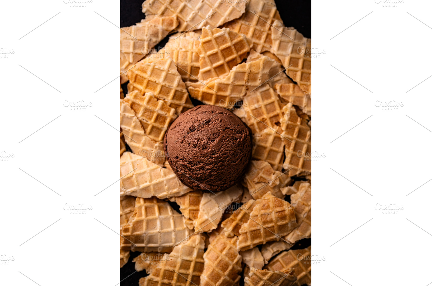 Chocolate ice cream scoop with, a Background Photo by Yulia Furman