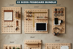 22 Size Pegboard Bundle Laser Cut, a Graphic by AtacanDigital
