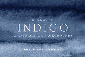 Indigo Watercolor Backgrounds