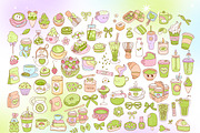Matcha Girlies Clipart Bundle, a Food Illustration by Huxmay (Thumbnail 2 of 7)