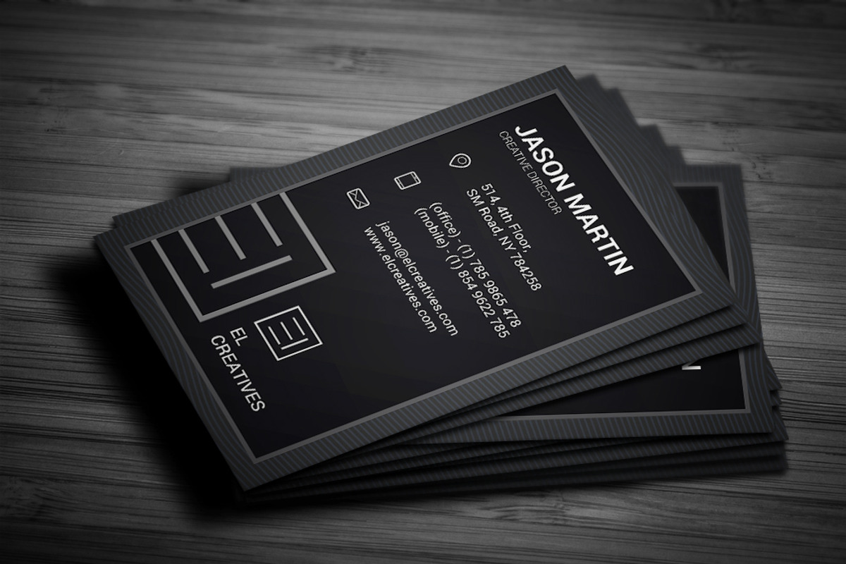 Dark Individual Business Card, a Business Card Template by bouncy (Photo 2 of 4)