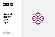 Minimalist Modern Love Logo, a Branding & Logo Template by Luxury Logos (Thumbnail 1 of 4)