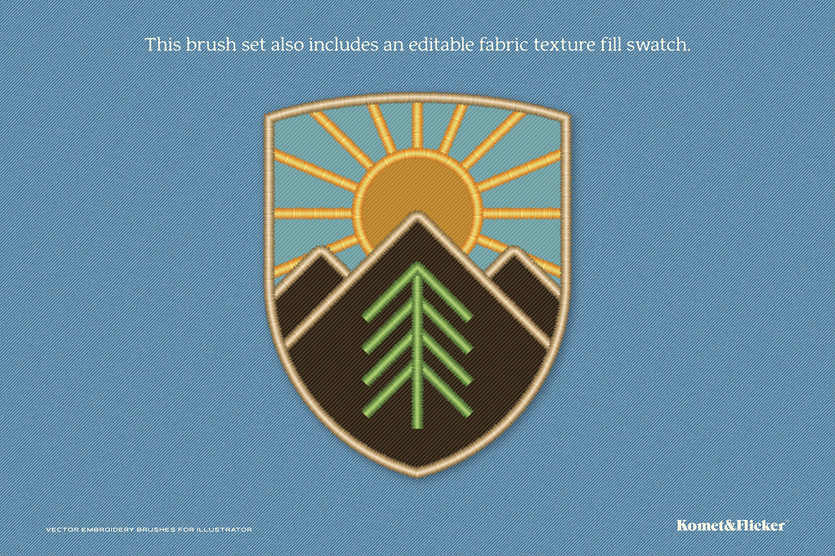 Vector Embroidery Brushes, a Brush Add-On by Komet & Flicker (Photo 5 of 13)