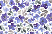 Violet, sage and brown, a Pattern Graphic by Anya-D (Thumbnail 1 of 5)