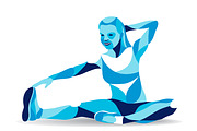 Set of stylized people in sport, an Illustration by Infinity Creativity (Thumbnail 6 of 21)