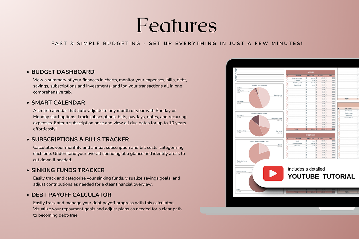 Ultimate Biweekly Budget - Neutral, a Templates & Theme by The Creative Plans co (Photo 3 of 10)