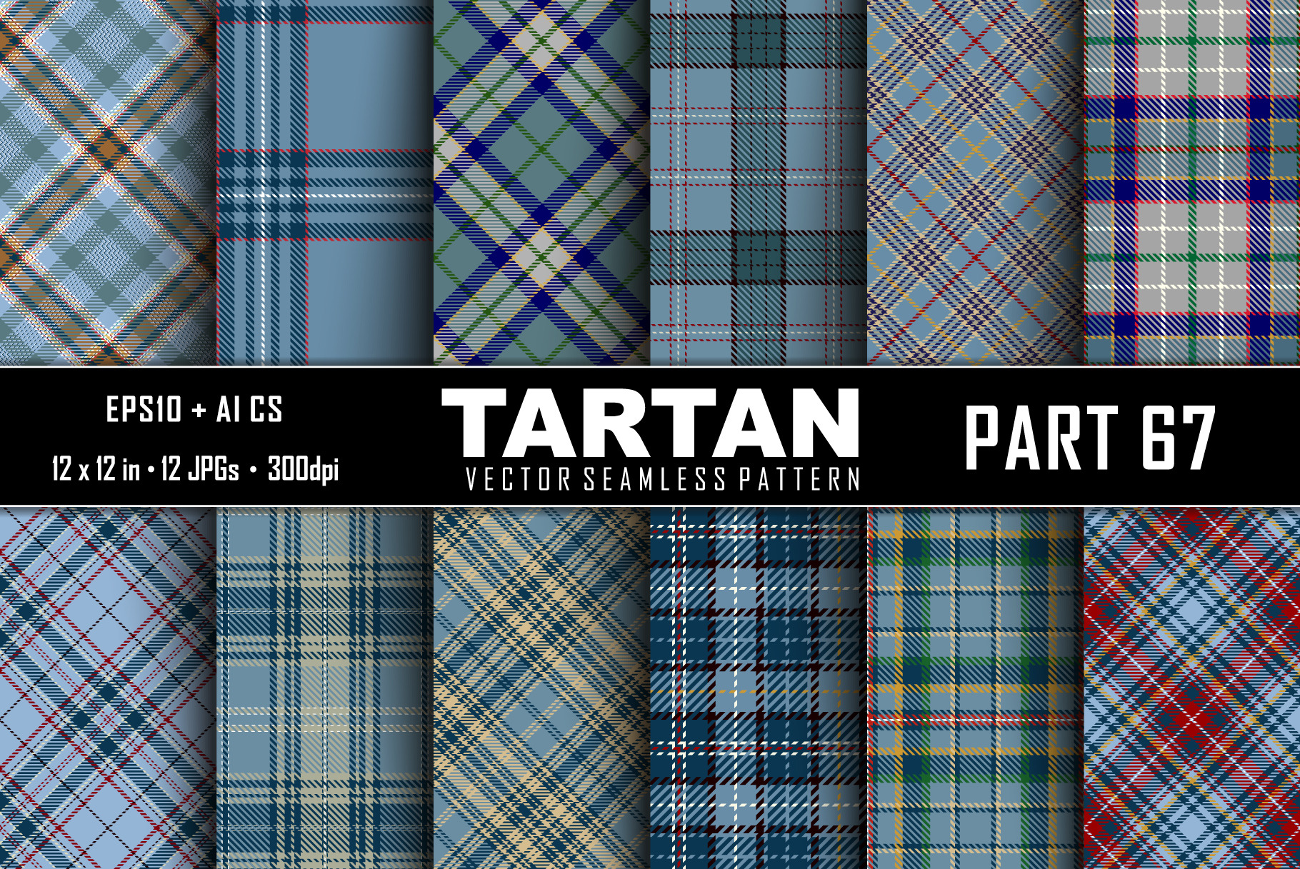 Seamless Tartan Pattern. Part–67, a Pattern Graphic by Vectorchoice