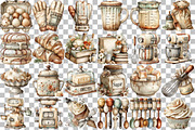 Watercolor Neutral Baking Clipart, an Illustration by DreamCafeArt (Thumbnail 3 of 6)